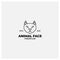 Forest cat or wildcat  line modern logo design