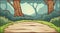 Forest clearing background illustration
