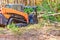 During forest clearing contractor used a tracked general purpose forestry mulcher