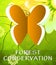 Forest Conservation Butterfly Shows Preservation 3d Illustration