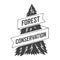 forest conservation. ribbon design