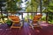 Forest cottage deck and chairs