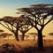 forest cover, African savanna landscape