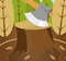 Forest cutting disaster background