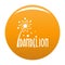 Forest dandelion logo icon orange