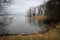 Forest and Esrum Lake view near Fredensborg palace in Denmark