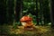 Forest fairy tale with fantastic fairy snail