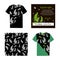 Forest fern. Kupala night. Set. T-shirt, postcard, pattern.