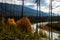 Forest fire of 2017 from Floe Lake. Kootney National Park. British Columbia Canada