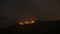 Forest fire destroy hill- mountain night ariel view
