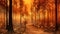 Forest fire many acres of pine trees burn down during. Generative AI.