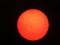 Forest fire smoke sunset with visible sunspots June 6, 23