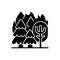 Forest fires black glyph icon
