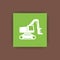 Forest harvester icon, timber harvesting machine