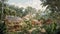 Forest Haven: Ecovillage Thrives with Solar-Roofed Cabins, generative ai