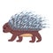 Forest hedgehog icon, cartoon style