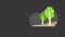 Forest icon animation with flatdesign for landing page