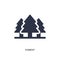 forest icon on white background. Simple element illustration from camping concept