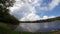 Forest Lake Landscape With Sky And Clouds