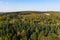 Forest landscape of the Taunus from above