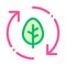 Forest Leaves Tree Arrows Vector Thin Line Icon