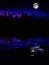 Forest Moonrise Reflection
