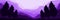 Forest mountain purple color scheme flat design vector banner template