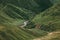 Forest mountain valley Landscape Travel aerial view