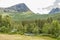 Forest and mountains at Valldalen in Norway