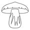 Forest mushroom icon, outline style