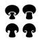 Forest mushrooms vector icon