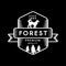 Forest negative space logotype template