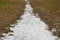 Forest park winter ice snow path perspective