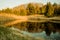 Forest Pond In Late Day Light