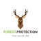 Forest protection deer logo