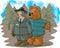 Forest Ranger and a bear