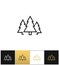 Forest symbol or evergreen trees vector icon