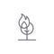 Forest, tree, fire line vector icon. Element of pollution icon