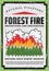 Forest trees firefighting, nature protection