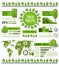 Forest trees infographics, nature world ecology