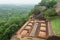 Forest under ruined landmark city on Sigiriya rock, Sri Lanka. UNESCO world heritage site