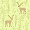 Forest wallpaper with deer