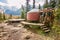 Forest Yurt Against Trees and Mountain Backdrop