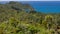 Forested coastline near Hahei in New Zealand