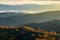 Forested rolling hills in autumn