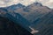 Forested slopes in Southern Alps