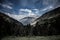 Forested valleys between the mountains. andorra