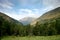 Forested valleys between the mountains. andorra