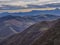 Forests on Appenines at sunrise in Autumn, mount Cucco, Umbria,