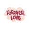 forever love people quote typography flat design illustration